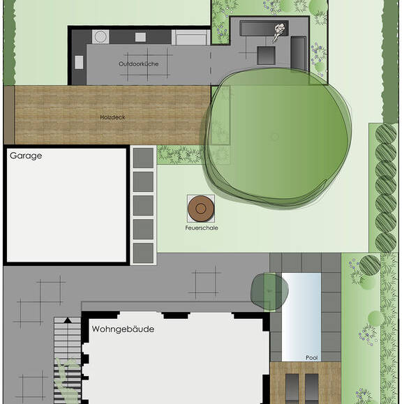 Wohngarten mit Flair – Grundriss
